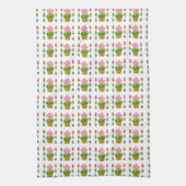 Linge De Cuisine Fleurs Posées Rosy mignonnes Motif répétitif (Vertical)