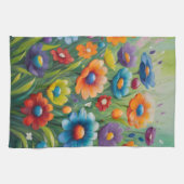 Linge De Cuisine Fleurs printanières colorées (Horizontal)
