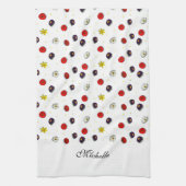 Linge De Cuisine Fleurs printanières décoratives personnalisées bla (Vertical)