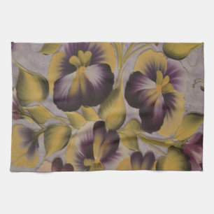 LINGE DE CUISINE FLEURS PURPLES