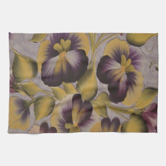 LINGE DE CUISINE FLEURS PURPLES (Horizontal)