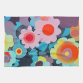 Linge De Cuisine Fleurs rétro mod  (Horizontal)