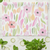 Linge De Cuisine Fleurs Rétro Pastel (5) (Plié)