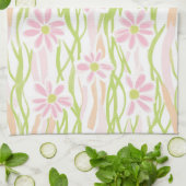 Linge De Cuisine Fleurs Rétro Pastel (8) (Plié)