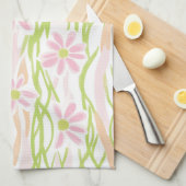 Linge De Cuisine Fleurs Rétro Pastel (8) (Quart Plié)