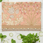 Linge De Cuisine Fleurs rose pastel (Plié)