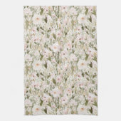 Linge De Cuisine Fleurs Rose Tendres de Teint Blush (Vertical)