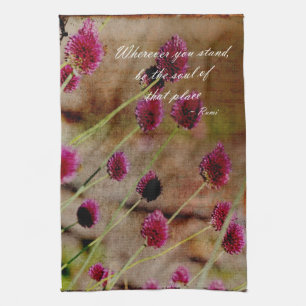 Linge De Cuisine Fleurs roses