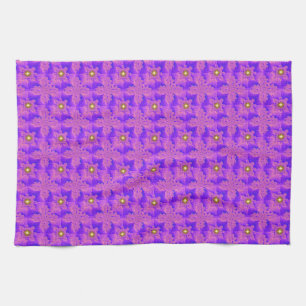 Linge De Cuisine Fleurs roses bleues en 3D, Artdeco