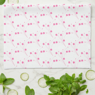 Linge De Cuisine Fleurs roses Bubblegum, Petite Cuisine D'Impressio