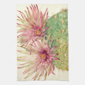 Linge De Cuisine Fleurs roses de cactus (Vertical)