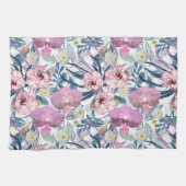 Linge De Cuisine Fleurs roses et orchidées. (Horizontal)