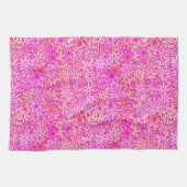 Linge De Cuisine fleurs roses, pêche, orchidée et corail (Horizontal)