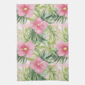 Linge De Cuisine Fleurs roses tropicales (Vertical)