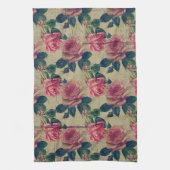Linge De Cuisine Fleurs roses victoriennes vintages (Vertical)