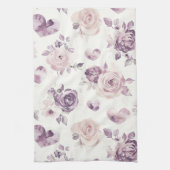 Linge De Cuisine Fleurs roses violettes et cœurs   (Vertical)