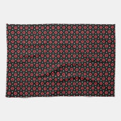 Linge De Cuisine Fleurs rouges (Horizontal)