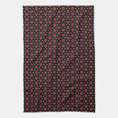 Linge De Cuisine Fleurs rouges (Vertical)