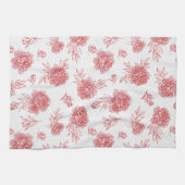 Linge De Cuisine Fleurs Rouges Chic (Horizontal)