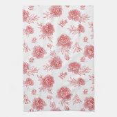 Linge De Cuisine Fleurs Rouges Chic (Vertical)