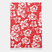 Linge De Cuisine Fleurs rouges hawaïennes (Vertical)