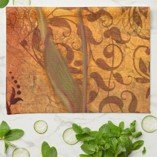 Linge De Cuisine Fleurs rouges I (Plié)