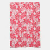 Linge De Cuisine Fleurs rouges sur blanc. (Vertical)