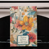 Linge De Cuisine Fleurs rustiques colorées personnalisables