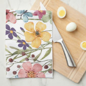 Linge De Cuisine Fleurs sauvages (Quart Plié)