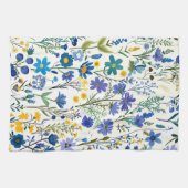 Linge De Cuisine Fleurs sauvages de Jardin Bleu Rustique (Horizontal)