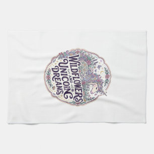 Linge De Cuisine Fleurs sauvages de licorne et rêves de licorne POD