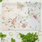 Linge De Cuisine Fleurs sauvages de ressort d'aquarelle (Plié)