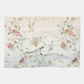 Linge De Cuisine Fleurs sauvages de ressort d'aquarelle (Horizontal)