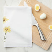 Linge De Cuisine Fleurs sauvages du Texas - Tournesol, jaune (Quart Plié)