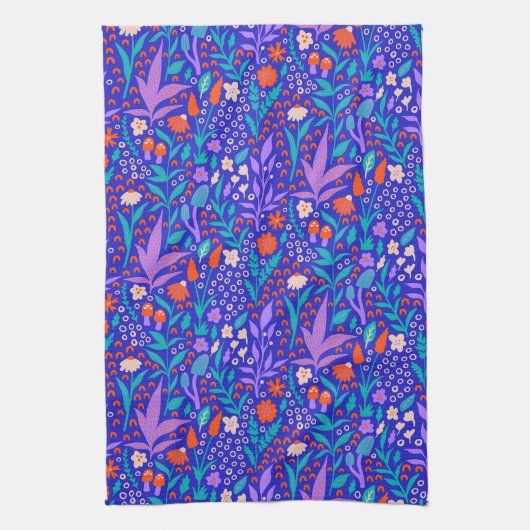 Linge De Cuisine Fleurs sauvages dynamiques (Vertical)