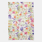 Linge De Cuisine Fleurs sauvages fantaisistes | Aquarelle (Vertical)