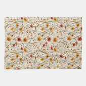 Linge De Cuisine Fleurs sauvages rustiques - Boho Automne modèle fl (Horizontal)