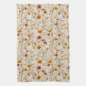 Linge De Cuisine Fleurs sauvages rustiques - Boho Automne modèle fl (Vertical)