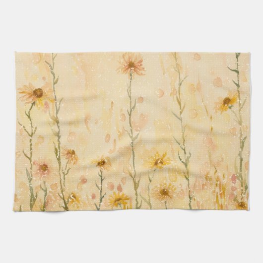 Linge De Cuisine Fleurs sauvages Vintages Boho (Horizontal)
