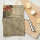 Linge De Cuisine Fleurs sur une haie de fenêtre par John La Farge (Quart Plié)