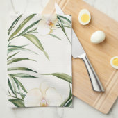 Linge De Cuisine Fleurs tropicales d'orchidées blanches Shower de m (Quart Plié)