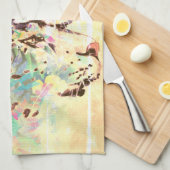 Linge De Cuisine Fleurs tropicales du léopard des neiges pastel haw (Quart Plié)