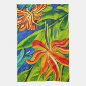 Linge De Cuisine Fleurs tropicales un (Vertical)