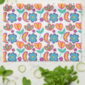 Linge De Cuisine Fleurs uniques colorées (Plié)