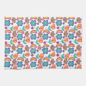 Linge De Cuisine Fleurs uniques colorées (Horizontal)