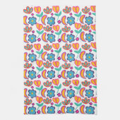Linge De Cuisine Fleurs uniques colorées (Vertical)