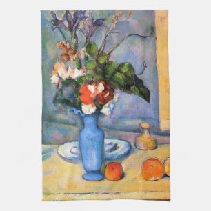 Linge De Cuisine Fleurs Vase Bleues, Paul Cezanne
