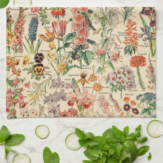 Linge De Cuisine Fleurs vintages (Plié)