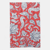 Linge De Cuisine Fleurs vintages rouges mignons motif (Vertical)