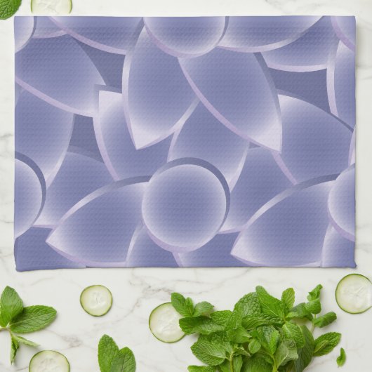 Linge De Cuisine Fleurs violettes (Plié)